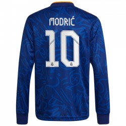 Camisola Real Madrid Luka Modrić 10 Equipamento Segundo 2021-2022 Manga Comprida